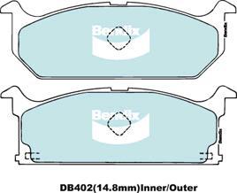 Bendix-AU DB402 GCT - Brake Pad Set, disc brake www.autospares.lv