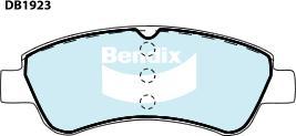 Bendix-AU DB1923 EURO+ - Тормозные колодки, дисковые, комплект www.autospares.lv