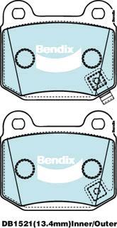 Bendix-AU DB1521 GCT - Brake Pad Set, disc brake www.autospares.lv