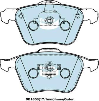 Bendix-AU DB1658 -4WD - Bremžu uzliku kompl., Disku bremzes autospares.lv