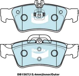 Bendix-AU DB1657 EURO+ - Bremžu uzliku kompl., Disku bremzes autospares.lv