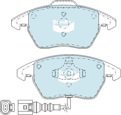 Bendix-AU DB1849 EURO+ - Bremžu uzliku kompl., Disku bremzes www.autospares.lv