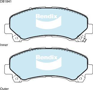 Bendix-AU DB1841 -4WD - Bremžu uzliku kompl., Disku bremzes www.autospares.lv