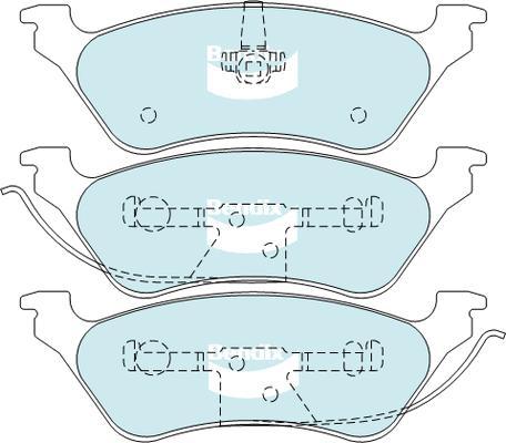 Bendix-AU DB1853 HD - Bremžu uzliku kompl., Disku bremzes www.autospares.lv