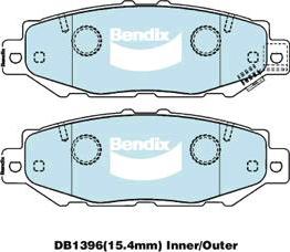 Bendix-AU DB1396 HD - Brake Pad Set, disc brake www.autospares.lv