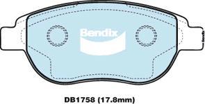 Bendix-AU DB1758 EURO+ - Bremžu uzliku kompl., Disku bremzes autospares.lv