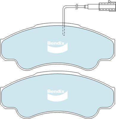 Bendix-AU DB2045 HD - Тормозные колодки, дисковые, комплект www.autospares.lv