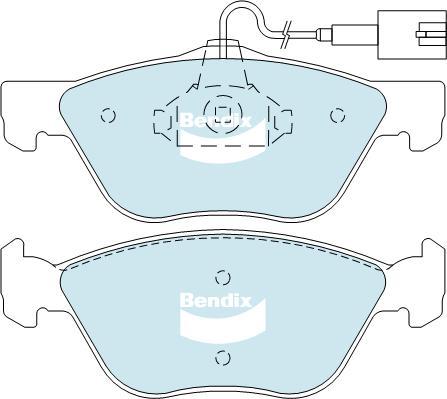 Bendix-AU DB2037 EURO+ - Bremžu uzliku kompl., Disku bremzes autospares.lv