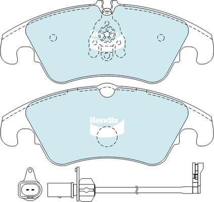 Bendix-AU DB2186 GCT - Тормозные колодки, дисковые, комплект www.autospares.lv