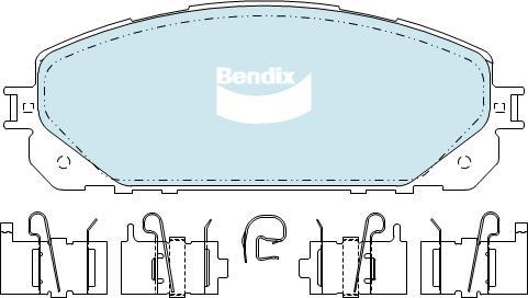 Bendix-AU DB2337-4WD - Bremžu uzliku kompl., Disku bremzes autospares.lv