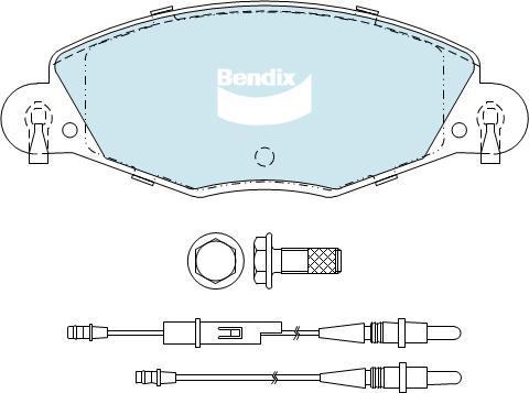 Bendix-AU DB2298 EURO+ - Bremžu uzliku kompl., Disku bremzes autospares.lv