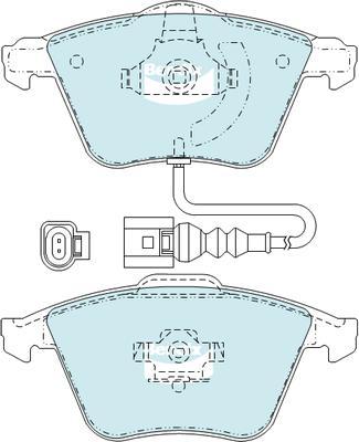 Bendix-AU DB2210 EURO+ - Тормозные колодки, дисковые, комплект www.autospares.lv