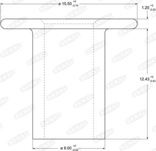 Beral 93057 - Kniede, Trumuļu bremžu loku uzlikas www.autospares.lv