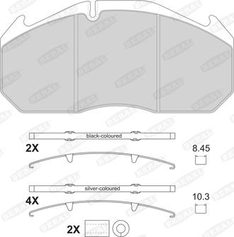 Beral 2905330004145684 - Bremžu uzliku kompl., Disku bremzes www.autospares.lv