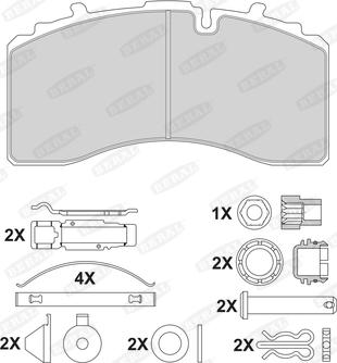 Beral 2919430004152004 - Bremžu uzliku kompl., Disku bremzes www.autospares.lv