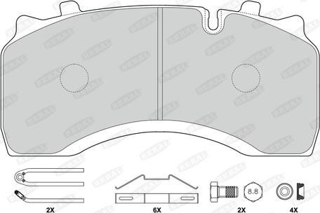 Beral 2914230004195724 - Bremžu uzliku kompl., Disku bremzes www.autospares.lv