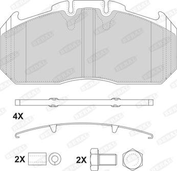 Beral 2915630004145724 - Bremžu uzliku kompl., Disku bremzes autospares.lv