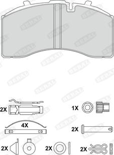 Daimler 004 420 70 20 - Bremžu uzliku kompl., Disku bremzes www.autospares.lv