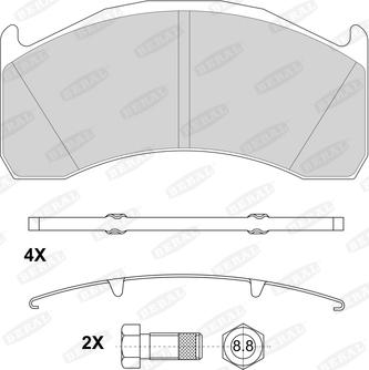 Beral 2913729004145624 - Bremžu uzliku kompl., Disku bremzes www.autospares.lv