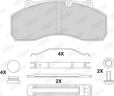 Beral 2912030004145504 - Bremžu uzliku kompl., Disku bremzes autospares.lv