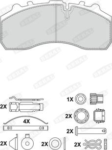 Beral 2917930004145504 - Bremžu uzliku kompl., Disku bremzes www.autospares.lv