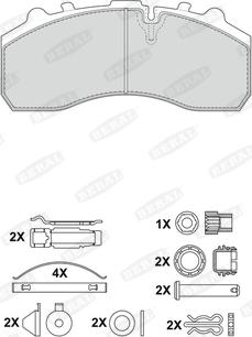 Beral 2917930004145694 - Bremžu uzliku kompl., Disku bremzes www.autospares.lv