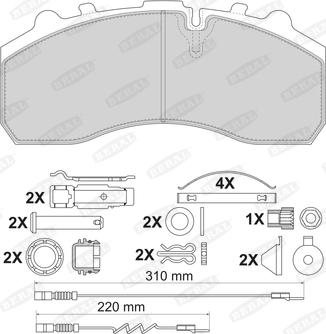 Beral 2917930004245504 - Bremžu uzliku kompl., Disku bremzes www.autospares.lv