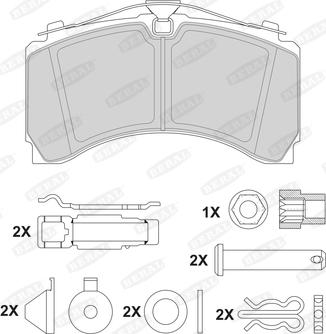 Beral 2924435004172213 - Тормозные колодки, дисковые, комплект www.autospares.lv