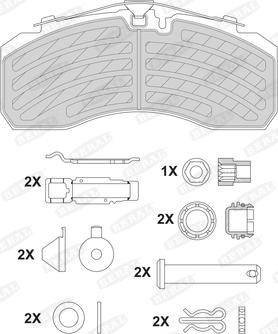 Beral 2925230004105394 - Bremžu uzliku kompl., Disku bremzes www.autospares.lv