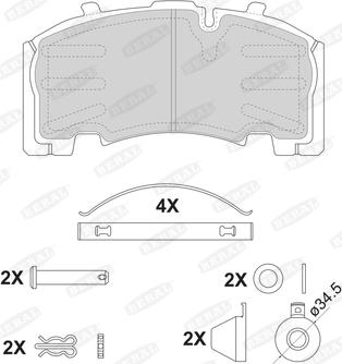 Beral 2926430004145754 - Bremžu uzliku kompl., Disku bremzes www.autospares.lv