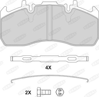 Beral 2920329004145674 - Bremžu uzliku kompl., Disku bremzes www.autospares.lv