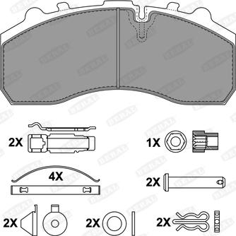 Mercedes-Benz N0004214310 - Bremžu uzliku kompl., Disku bremzes www.autospares.lv