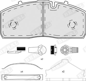 Beral BCV29340TK - Bremžu uzliku kompl., Disku bremzes www.autospares.lv