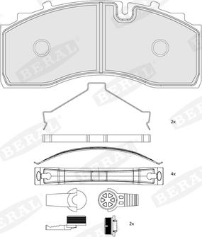 Beral BCV29343TK - Bremžu uzliku kompl., Disku bremzes www.autospares.lv