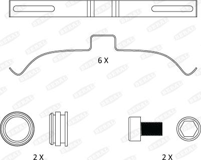 Beral FAC175 - Piederumu komplekts, Disku bremžu uzlikas www.autospares.lv