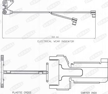 Beral FAI141 - Indikators, Bremžu uzliku nodilums www.autospares.lv