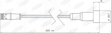 Beral FAI205 - Indikators, Bremžu uzliku nodilums www.autospares.lv