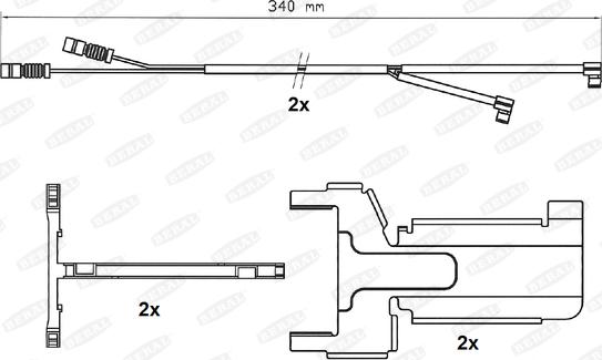 Beral UAI185 - Indikators, Bremžu uzliku nodilums www.autospares.lv