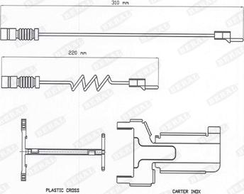 Beral UAI130 - Indikators, Bremžu uzliku nodilums www.autospares.lv