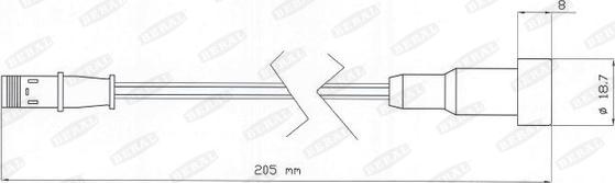 Beral UAI205 - Indikators, Bremžu uzliku nodilums www.autospares.lv