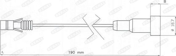 Beral UAI202 - Indikators, Bremžu uzliku nodilums www.autospares.lv