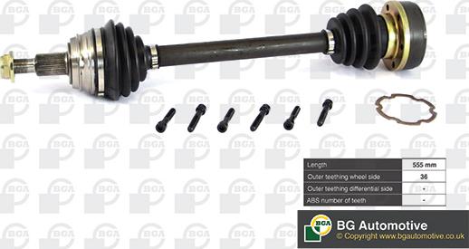 BGA DS9617L - Drive Shaft www.autospares.lv