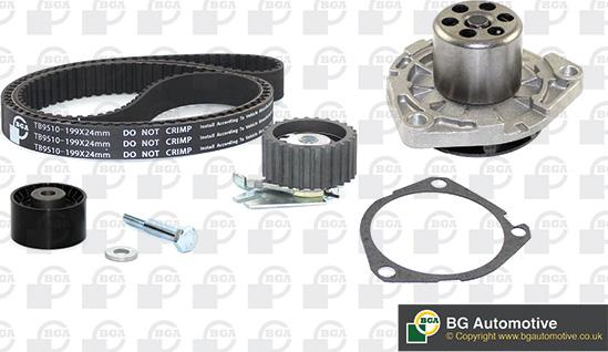 BGA TB9510CPK - Водяной насос + комплект зубчатого ремня ГРМ www.autospares.lv