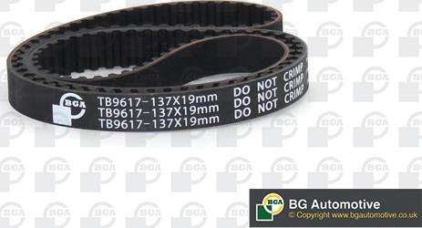 BGA TB9617 - Timing Belt www.autospares.lv