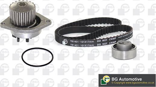 BGA TB1401CPK-1 - Водяной насос + комплект зубчатого ремня ГРМ www.autospares.lv