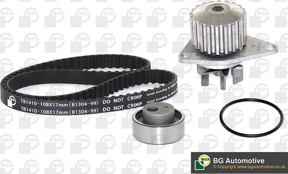 BGA TB1410CPK - Water Pump & Timing Belt Set www.autospares.lv