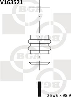 BGA V163521 - Izplūdes vārsts www.autospares.lv