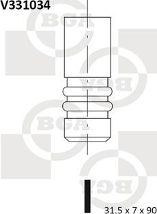 BGA V331034 - Izplūdes vārsts www.autospares.lv