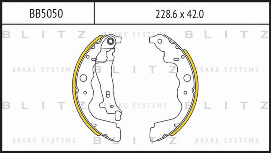 Blitz BB5050 - Bremžu loku komplekts www.autospares.lv