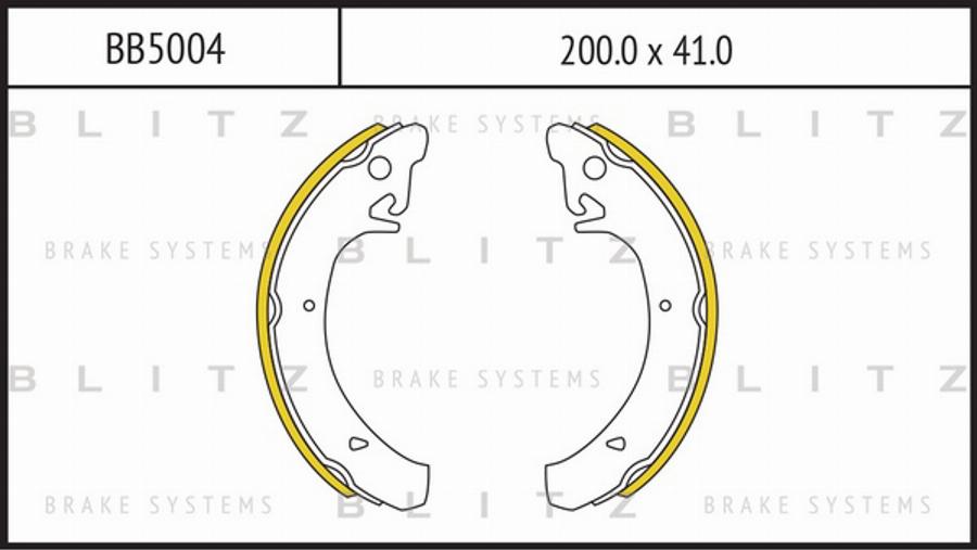 Blitz BB5004 - Bremžu loku komplekts autospares.lv